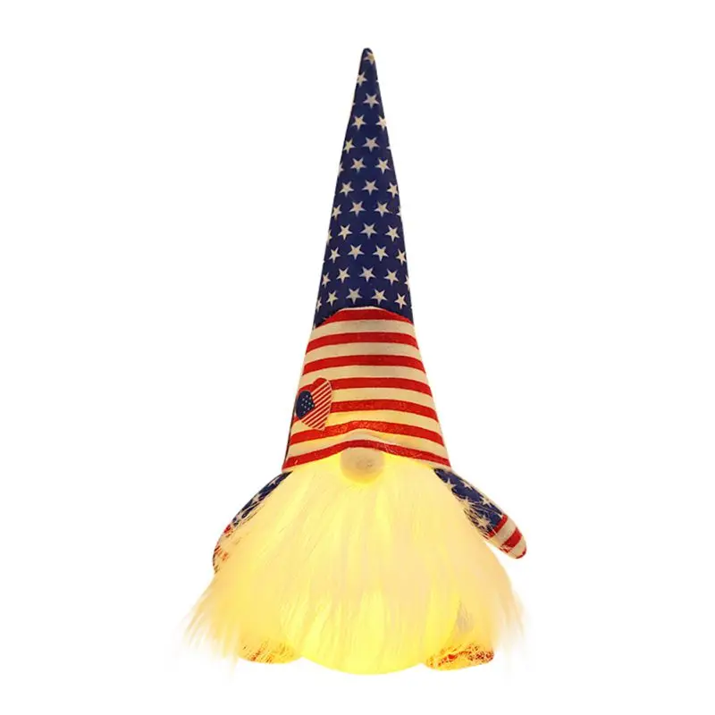2021 Independence Day pointed hat top hat Rudolph doll with light without battery Handmade-Gnome has plush beard and hair
2021 Independence Day pointed hat top hat Rudolph doll with light without battery Handmade-Gnome has plush beard and hair
