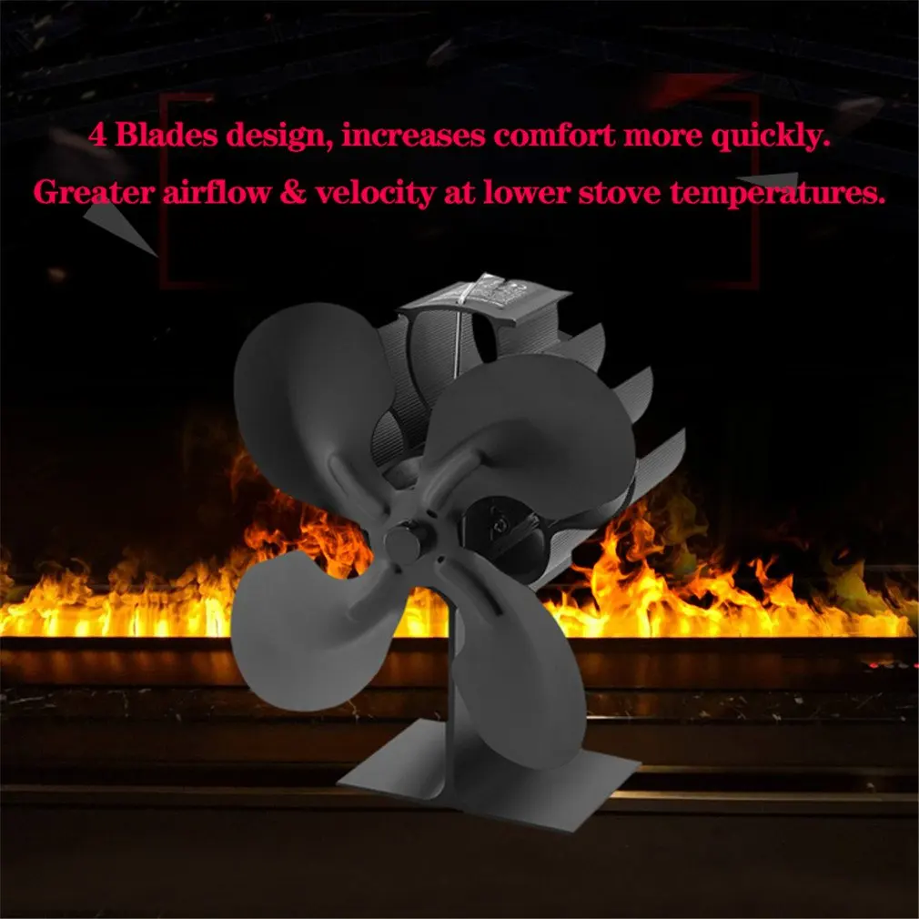 4-Blade Heat Powered Stove Fan For Wood / Log Burner/Fireplace Environmental Protection Practical Stove Fan
4-Blade Heat Powered Stove Fan For Wood / Log Burner/Fireplace Environmental Protection Practical Stove Fan