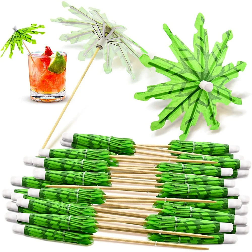 100 Pcs Green Tropical Coconut Palm Tree Toothpicks Paper HaUmbrellas Bamboo Toothpicks Parasol Sticks for Cocktail Decorations
100 Pcs Green Tropical Coconut Palm Tree Toothpicks Paper HaUmbrellas Bamboo Toothpicks Parasol Sticks for Cocktail Decorations