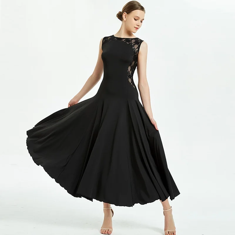 Черные платья для бальных танцев распродажа длинное платье женский костюм танго
