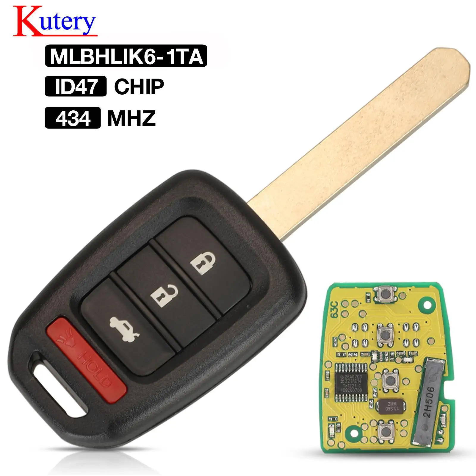 Kutery, 4 кнопки, 434 МГц, ID47, чип FCCID, умная лампа для Honda Accord Civic CRV 2016-2019 
Kutery, 4 кнопки, 434 МГц, ID47, чип FCCID, умная лампа для Honda Accord Civic CRV 2016-2019