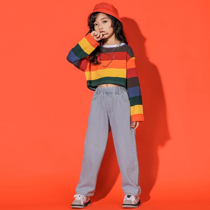 Children rainbow Sweatshirt Shirt Top Crop Hip Hop Clothing Outfits for Girl Jazz Dance Costume Ballroom Dancing Clothes Wear
Children rainbow Sweatshirt Shirt Top Crop Hip Hop Clothing Outfits for Girl Jazz Dance Costume Ballroom Dancing Clothes Wear