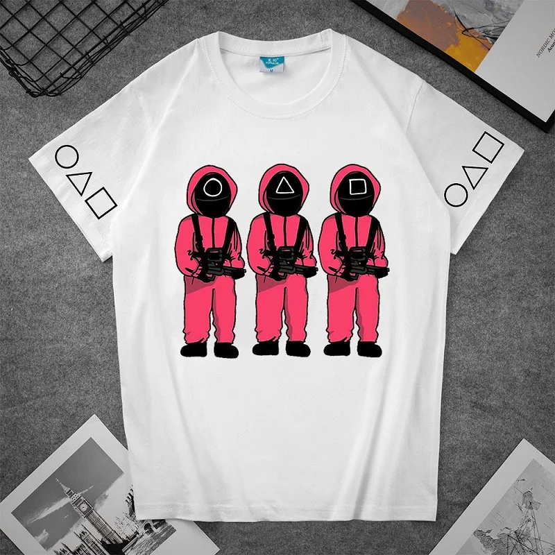 Korean TV Squid Game T-Shirt Men Kawaii Cartoon Summer Tops 456 Graphic Tees Unisex Harajuku Cosplay Costume T-shirt Males
Korean TV Squid Game T-Shirt Men Kawaii Cartoon Summer Tops 456 Graphic Tees Unisex Harajuku Cosplay Costume T-shirt Males