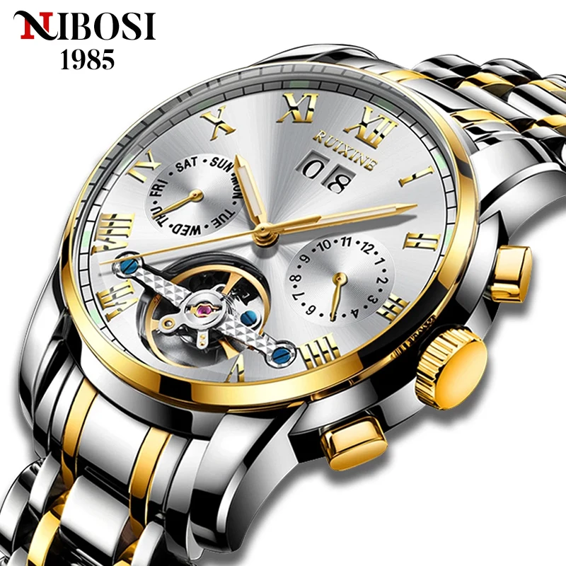 Automatic Mechanical Mens Watch Sports Waterproof Watch Date Round Glass Calendar Business Automatic Watch Relogio Masculino
Automatic Mechanical Mens Watch Sports Waterproof Watch Date Round Glass Calendar Business Automatic Watch Relogio Masculino