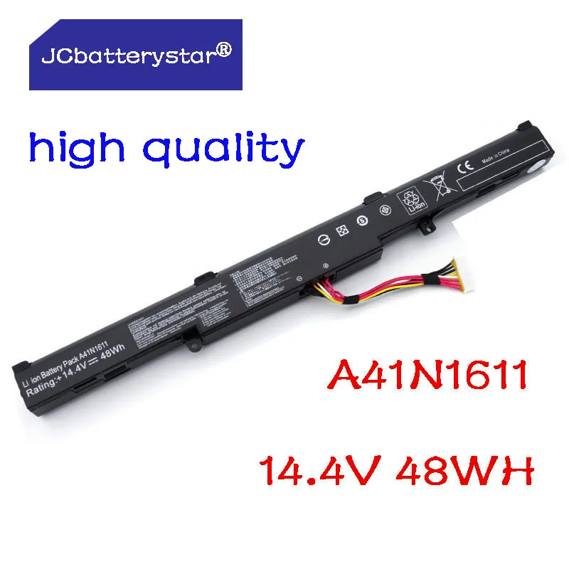 

JC New High Quality 14.4V 48WH A41N1611 Laptop Battery For ASUS ROG GL553 GL553VD GL553VE GL553VW Series A41LK5H A41LP4Q