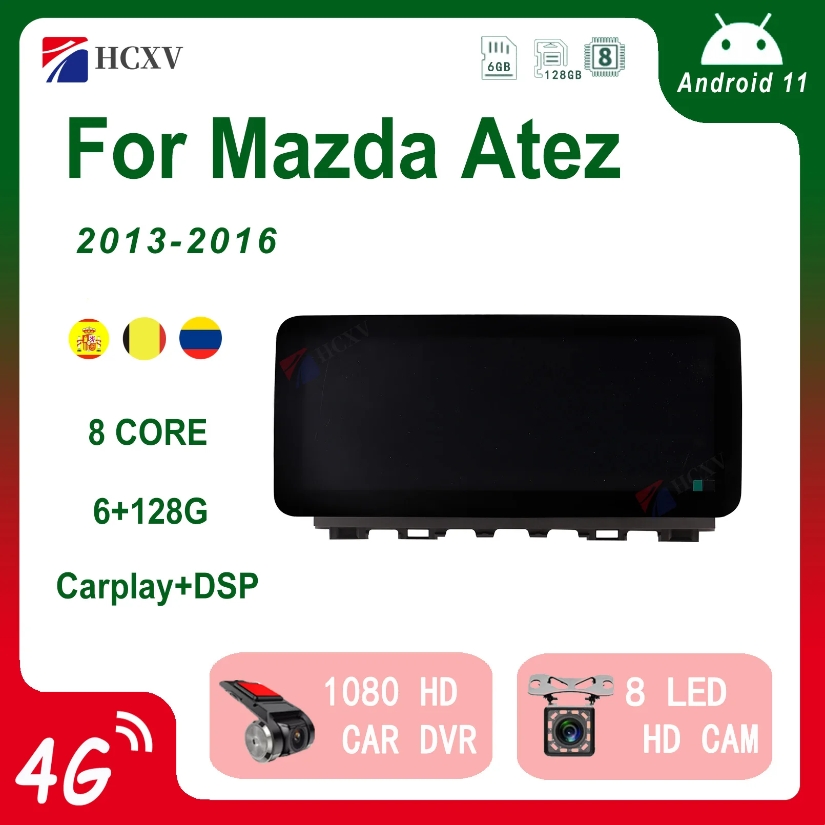 Автомобильный радиоприемник HCXV Android для Mazda Atez 12,3 ''Carplay, автомобильный DVD-плеер, магнитола, GPS-навигация, автомобильная стереосистема 2013-2016
Автомобильный радиоприемник HCXV Android для Mazda Atez 12,3 ''Carplay, автомобильный DVD-плеер, магнитола, GPS-навигация, автомобильная стереосистема 2013-2016