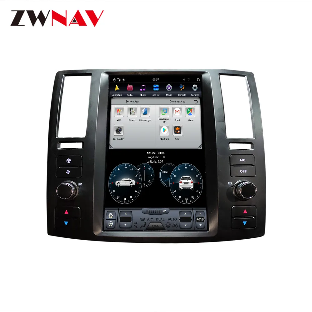 Vertical Tesla For Infiniti FX35 FX45 2004 2005 2006 - 2008 Android IPS Screen PX6 DSP Car DVD GPS Multimedia Player Radio Audio |