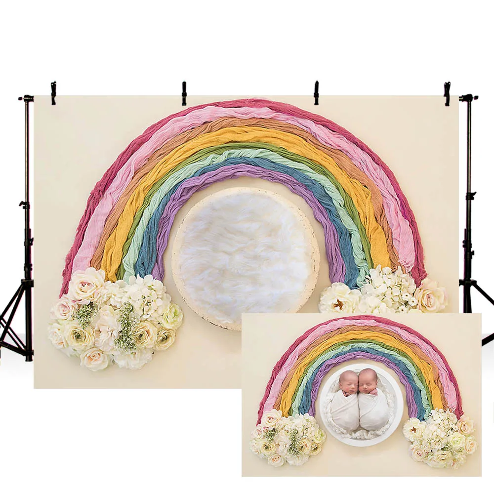 Avezano Rainbow Photography Background for White Flower Newborn Portrait Photo Backdrop Baby Shower Party Photoshoot Studio
Avezano Rainbow Photography Background for White Flower Newborn Portrait Photo Backdrop Baby Shower Party Photoshoot Studio