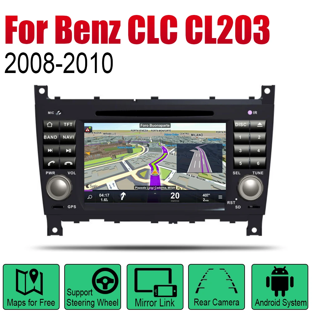 Android автомобильное радио стерео gps навигация для Mercedes Benz CLC Class CL203 2008 2009 2010 NTG