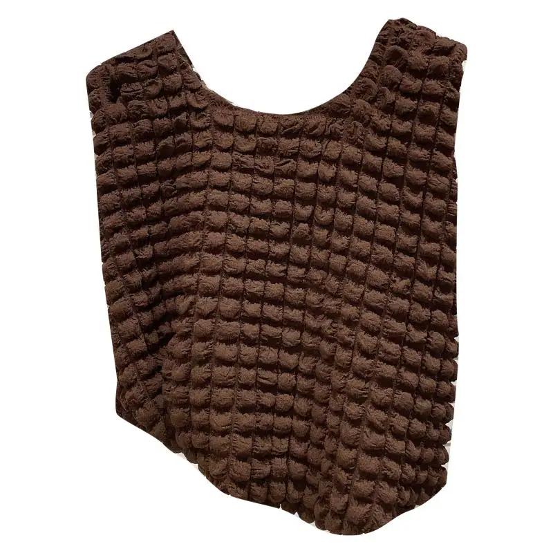 2021 Summer New Pleated Three-Dimensional Sculptural Feel Design Outerwear T-shirt Small Vest for Women
2021 Summer New Pleated Three-Dimensional Sculptural Feel Design Outerwear T-shirt Small Vest for Women