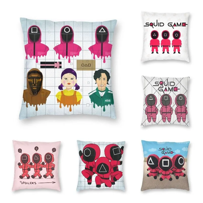 Korean Squid Game Cushion Cover 45x45cm Decoration 3D Print Cartoon Throw Pillow for Living Room Double-sided
Korean Squid Game Cushion Cover 45x45cm Decoration 3D Print Cartoon Throw Pillow for Living Room Double-sided