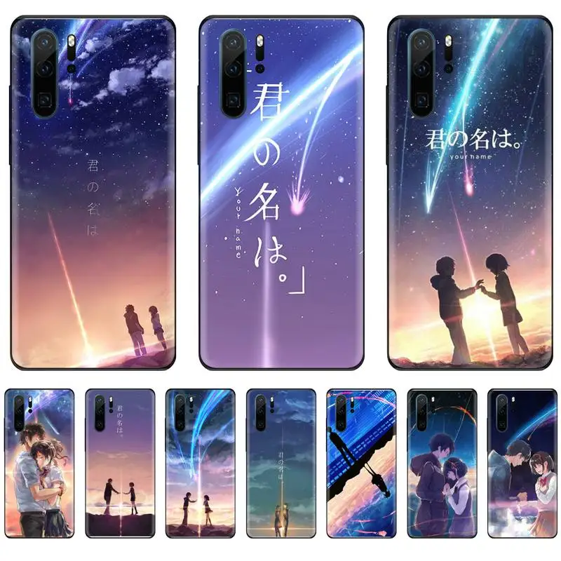 Японское аниме ваше имя мягкий резиновый чехол для телефона Huawei P9 P10 P20 P30 Pro Lite smart