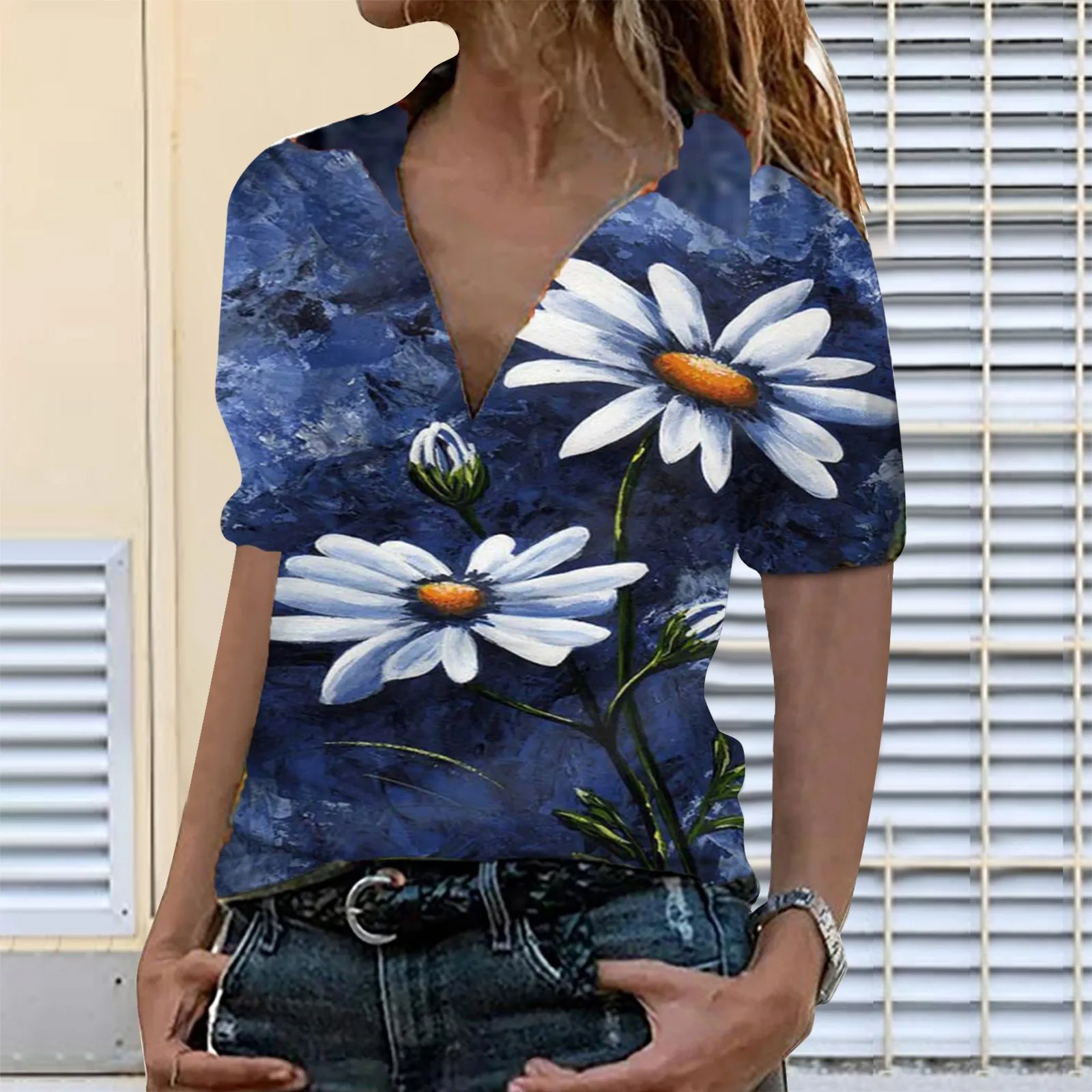 Harajuku Blouse Women 2021 Summer Clothes Fashion Sexy Blouse Casual Short-sleeved Shirt Loose V-neck Tops Camisetas De Mujer
Harajuku Blouse Women 2021 Summer Clothes Fashion Sexy Blouse Casual Short-sleeved Shirt Loose V-neck Tops Camisetas De Mujer