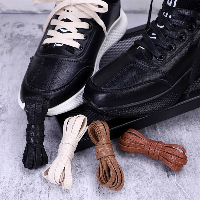 1 Pair Waxed Cotton Shoelaces 0.8CM Width Flat Waterproof Shoe Laces Unisex Boots Casual Sneakers Shoelace Leather Laces Shoes
1 Pair Waxed Cotton Shoelaces 0.8CM Width Flat Waterproof Shoe Laces Unisex Boots Casual Sneakers Shoelace Leather Laces Shoes