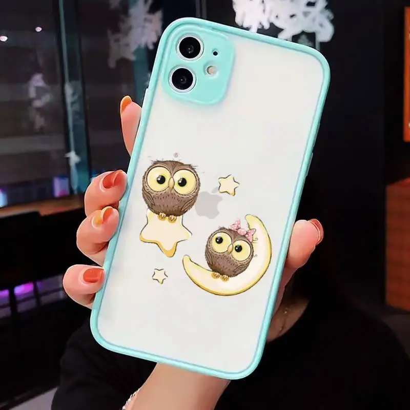 Cute Owl Black Phone Case For iPhone 12 11 Mini Pro XR XS Max 7 8 Plus X Matte transparent blue Back Cover
Cute Owl Black Phone Case For iPhone 12 11 Mini Pro XR XS Max 7 8 Plus X Matte transparent blue Back Cover