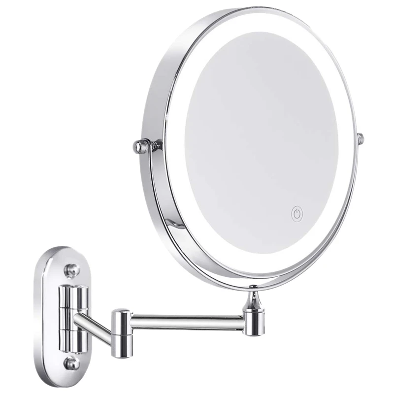 Wall Mounted Vanity Bathroom Bath Makeup Mirror with LED Swivel Folding Lighted 1X/5X Magnification Cosmetic Mirror
Wall Mounted Vanity Bathroom Bath Makeup Mirror with LED Swivel Folding Lighted 1X/5X Magnification Cosmetic Mirror