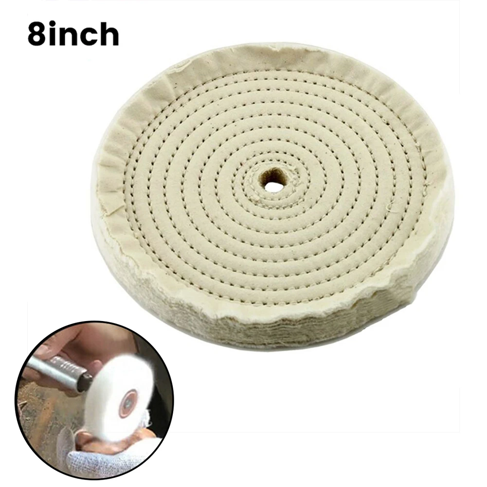 8" 200mm Spiral Sewn Stitch Cotton Cloth Buffing Polishing Buffing Wheels For Metal Jewelry Buff Grinder Pad Handcraft
8" 200mm Spiral Sewn Stitch Cotton Cloth Buffing Polishing Buffing Wheels For Metal Jewelry Buff Grinder Pad Handcraft