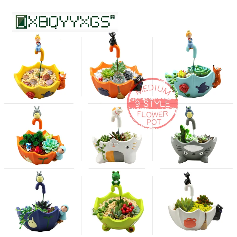 Hot Garden succulent plant pot Cartoon Cute totoro flower pot Resin Creative Micro landscape Fairy tale world Home decor Crafts
Hot Garden succulent plant pot Cartoon Cute totoro flower pot Resin Creative Micro landscape Fairy tale world Home decor Crafts