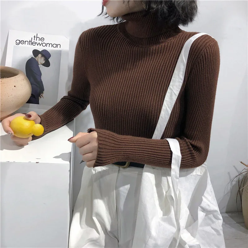 2021 Brown Sweaters Autumn Winter Women White Knitted Pullover Sweater Long Sleeve Turtleneck Slim Jumper Soft Pull Femme
2021 Brown Sweaters Autumn Winter Women White Knitted Pullover Sweater Long Sleeve Turtleneck Slim Jumper Soft Pull Femme