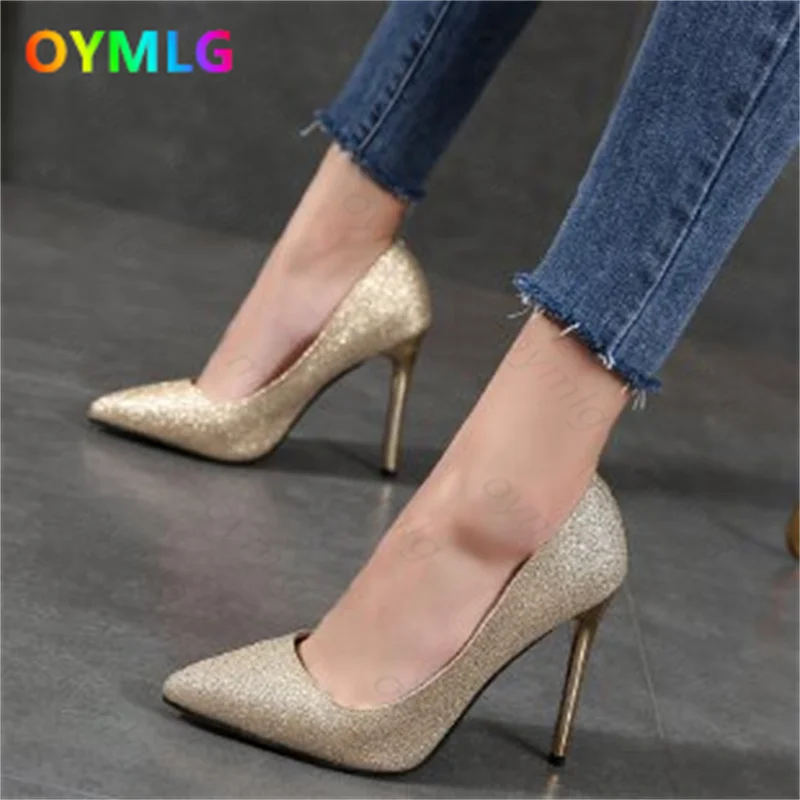 High heels female 2021 autumn new sexy sequined rhinestone gold silver wedding shoes stiletto pointed shoes
High heels female 2021 autumn new sexy sequined rhinestone gold silver wedding shoes stiletto pointed shoes