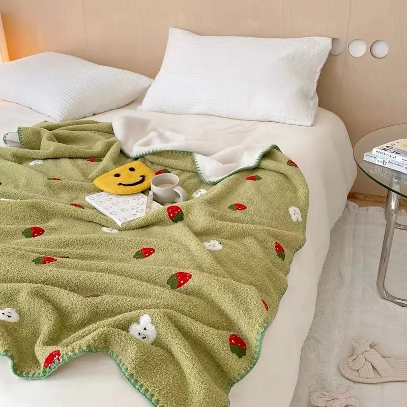 Double-layer Blanket Embroidery Composite Blanket Coral Fleece Lamb Baby Blanket Office Sofa Blanket
Double-layer Blanket Embroidery Composite Blanket Coral Fleece Lamb Baby Blanket Office Sofa Blanket