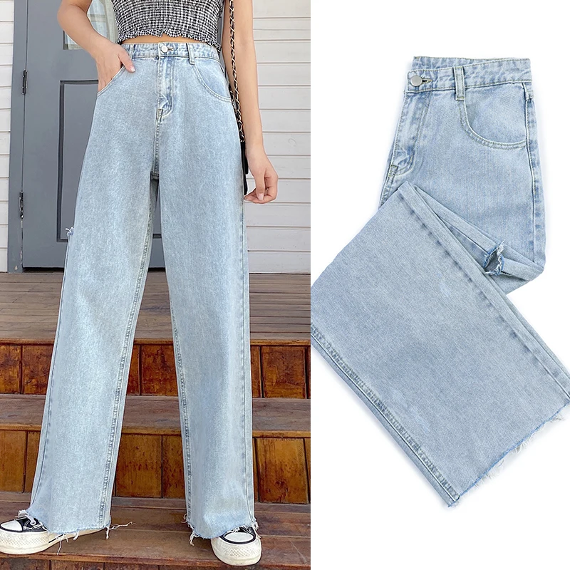 Women Hole Jeans 2020 Casual High Waist Ropa Mujer Jeans Pants Fashion Solid Denim Wide Leg Pant Spring Loose Trousers P9343
Women Hole Jeans 2020 Casual High Waist Ropa Mujer Jeans Pants Fashion Solid Denim Wide Leg Pant Spring Loose Trousers P9343