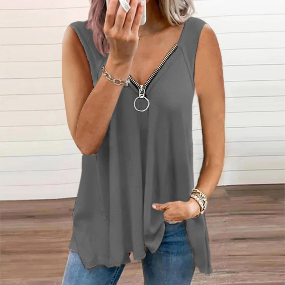 Hot Sale Casual Basic Women Ruffles Sleeveless Deep V Neck Top Summer Clothing Women
Hot Sale Casual Basic Women Ruffles Sleeveless Deep V Neck Top Summer Clothing Women