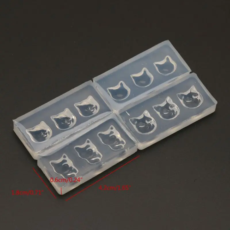 4Pcs Cat Head 3D Silicone Nail Art Clear Molds Kit Cartoon Cat Nail Carving Mold 
4Pcs Cat Head 3D Silicone Nail Art Clear Molds Kit Cartoon Cat Nail Carving Mold