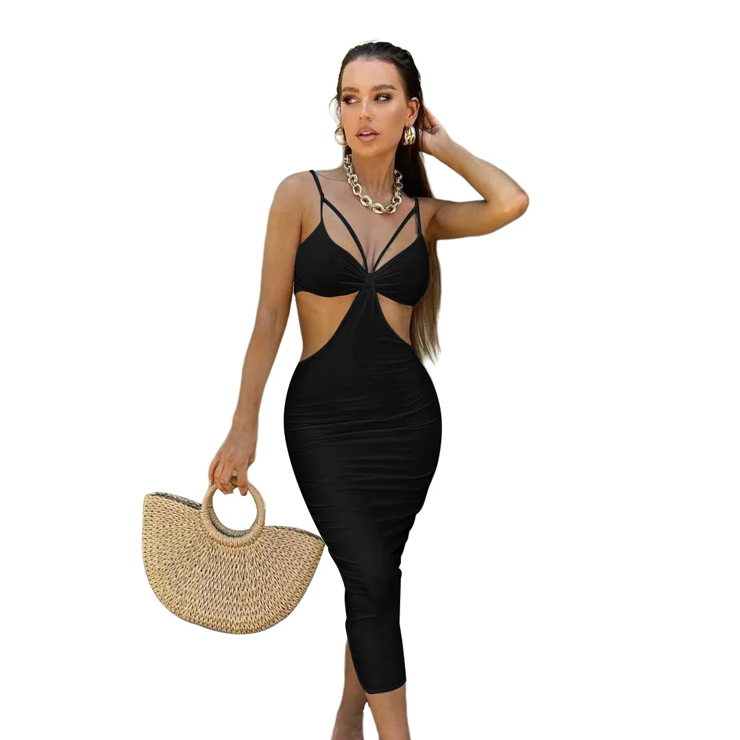 Hollow Out Bodycon Midi Dress For Women Club Night Party Sexy Backless Black Spaghetti Strap Dress 2021 Summer Beach Sundresses
Hollow Out Bodycon Midi Dress For Women Club Night Party Sexy Backless Black Spaghetti Strap Dress 2021 Summer Beach Sundresses
