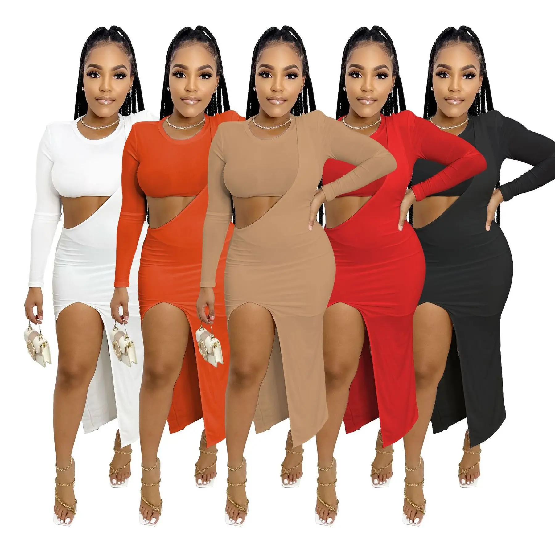 Zoctuo Bodycon Dress With Crop Tops Two Piece Set Hollow Out Solid Autumn Sexy One Shoulder Dresses High Street Vestidos Clothes
Zoctuo Bodycon Dress With Crop Tops Two Piece Set Hollow Out Solid Autumn Sexy One Shoulder Dresses High Street Vestidos Clothes