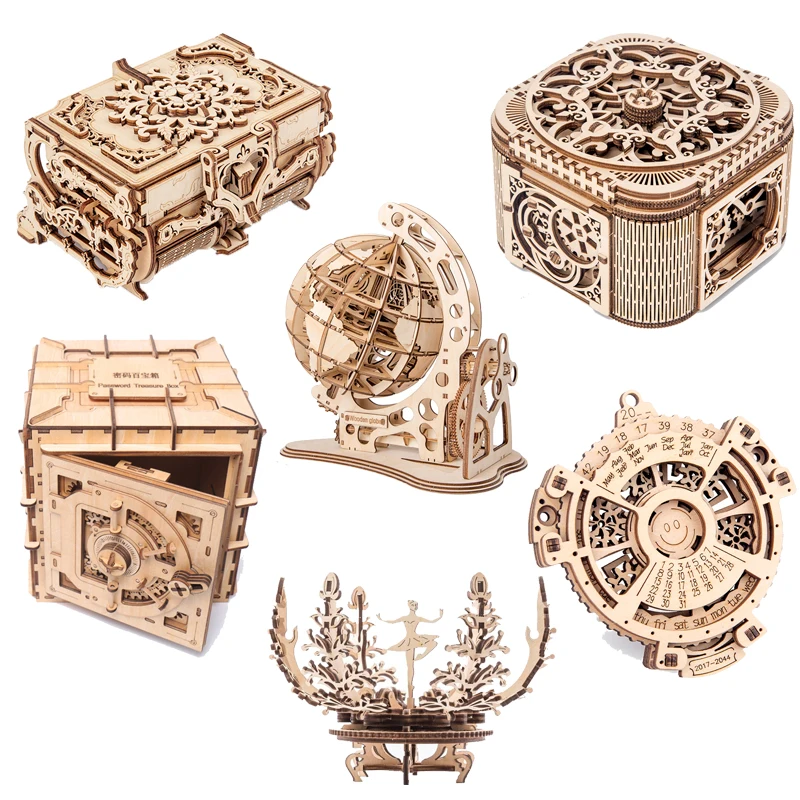 new wooden 3D assembled creative DIY puzzle wooden mechanical transmission antique box model assembled toy gift 3d puzzles
new wooden 3D assembled creative DIY puzzle wooden mechanical transmission antique box model assembled toy gift 3d puzzles