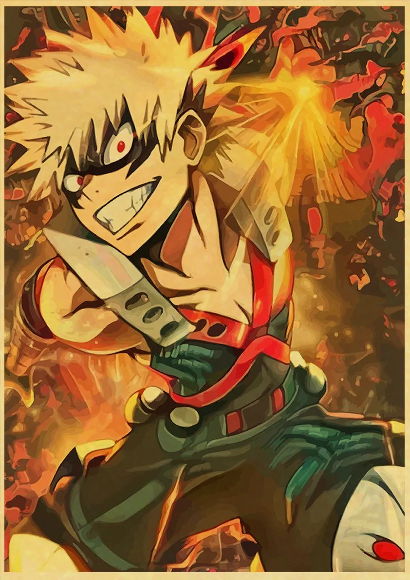 Janpnese Anime My Hero Academia Retro Poster Wall Stickers For Living Room Home Bar Art Decoration
Janpnese Anime My Hero Academia Retro Poster Wall Stickers For Living Room Home Bar Art Decoration