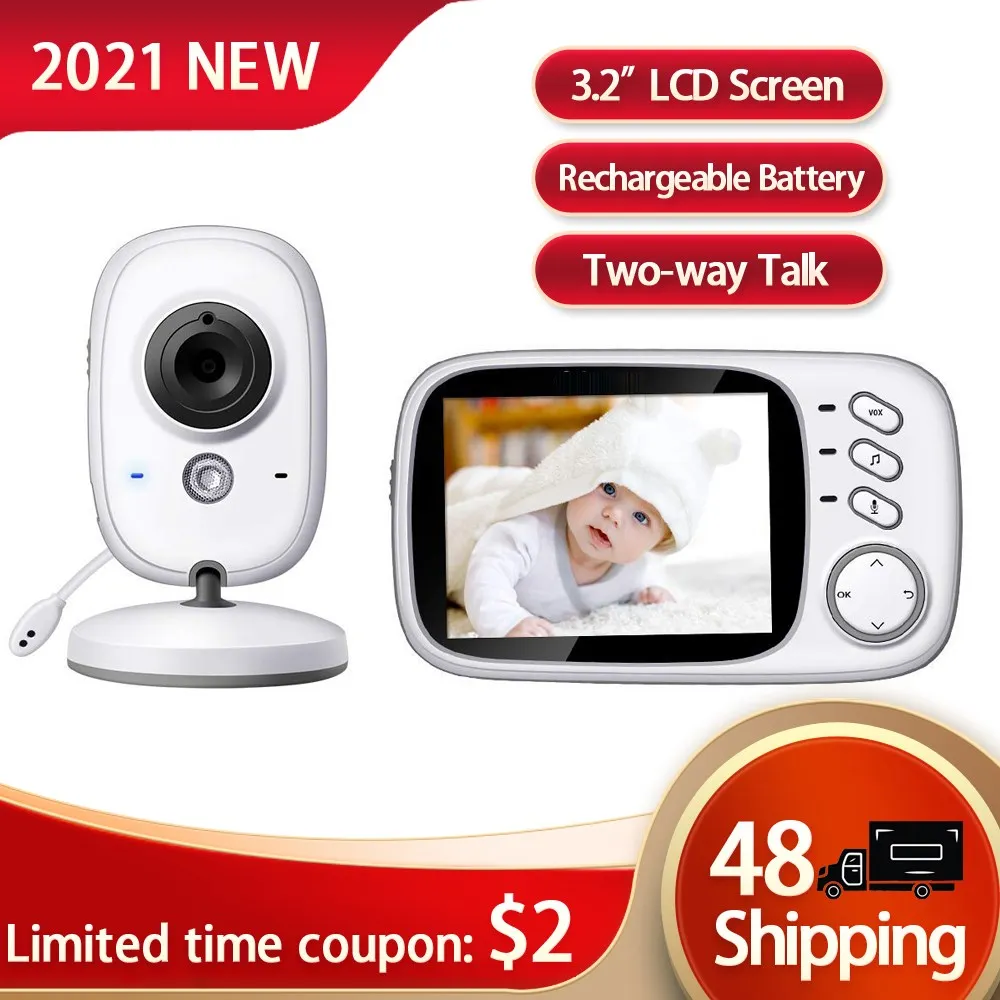 With 3.2 Inch LCD Wireless Video Color Baby Monitor 2 Way Audio Talk Night Vision Surveillance Security Camera Babysitter VB603
With 3.2 Inch LCD Wireless Video Color Baby Monitor 2 Way Audio Talk Night Vision Surveillance Security Camera Babysitter VB603