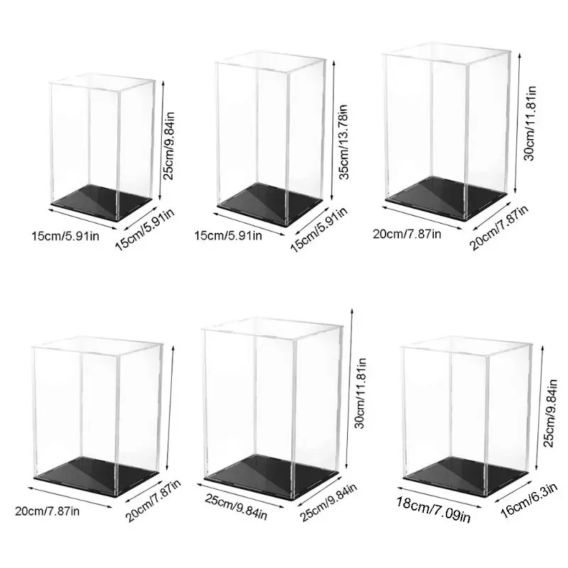 Black Base Clear Acrylic Display Case Dustproof Protection Model Toy Show Box Showcase for Action Figures Toys Collectibles
Black Base Clear Acrylic Display Case Dustproof Protection Model Toy Show Box Showcase for Action Figures Toys Collectibles