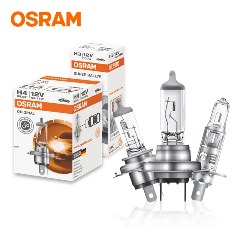 Фото Галогенные лампы OSRAM H4 H7 55 Вт H1 H8 H11 автомобильные Bombilla дальний и ближний свет HB4 9006