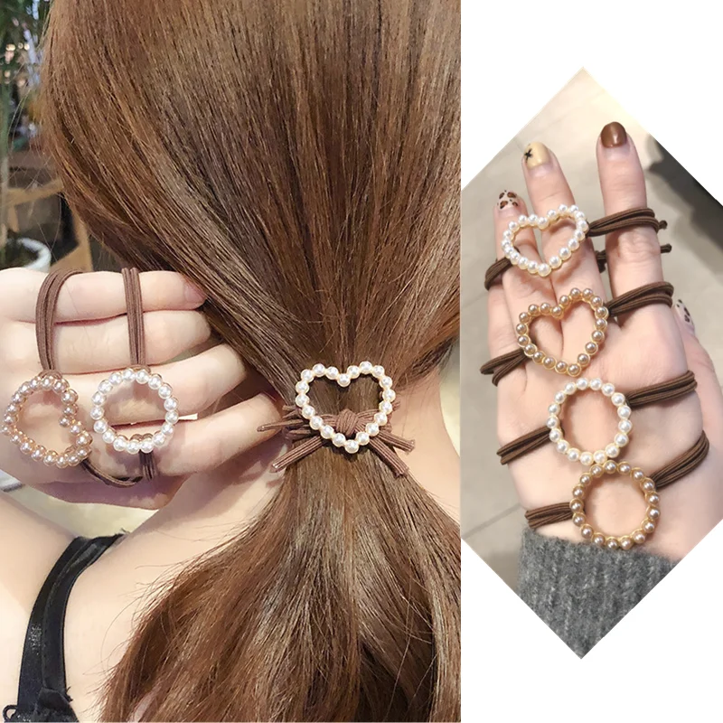 SHAUNGR Fashion Hair Accessories Ponytail Holders Pearl Hair Ropes Sweet Heart-shaped Elastic Hair Band Girls Hair Ties
SHAUNGR Fashion Hair Accessories Ponytail Holders Pearl Hair Ropes Sweet Heart-shaped Elastic Hair Band Girls Hair Ties