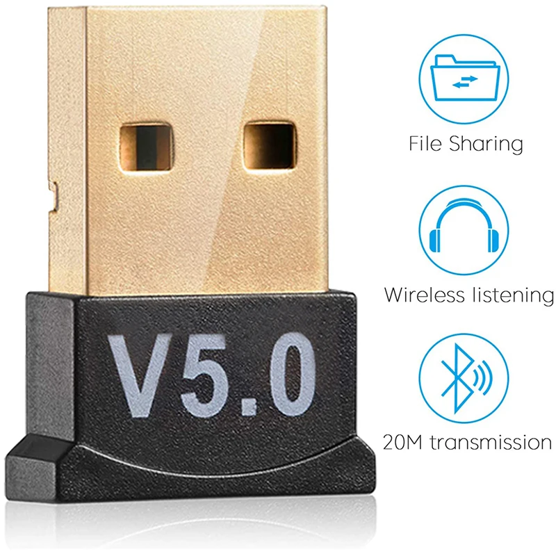 USB Bluetooth 5.0 Adapter Transmitter Bluetooth Receiver Audio Bluetooth Dongle Wireless USB Adapter for Computer PC Laptop c 
USB Bluetooth 5.0 Adapter Transmitter Bluetooth Receiver Audio Bluetooth Dongle Wireless USB Adapter for Computer PC Laptop c