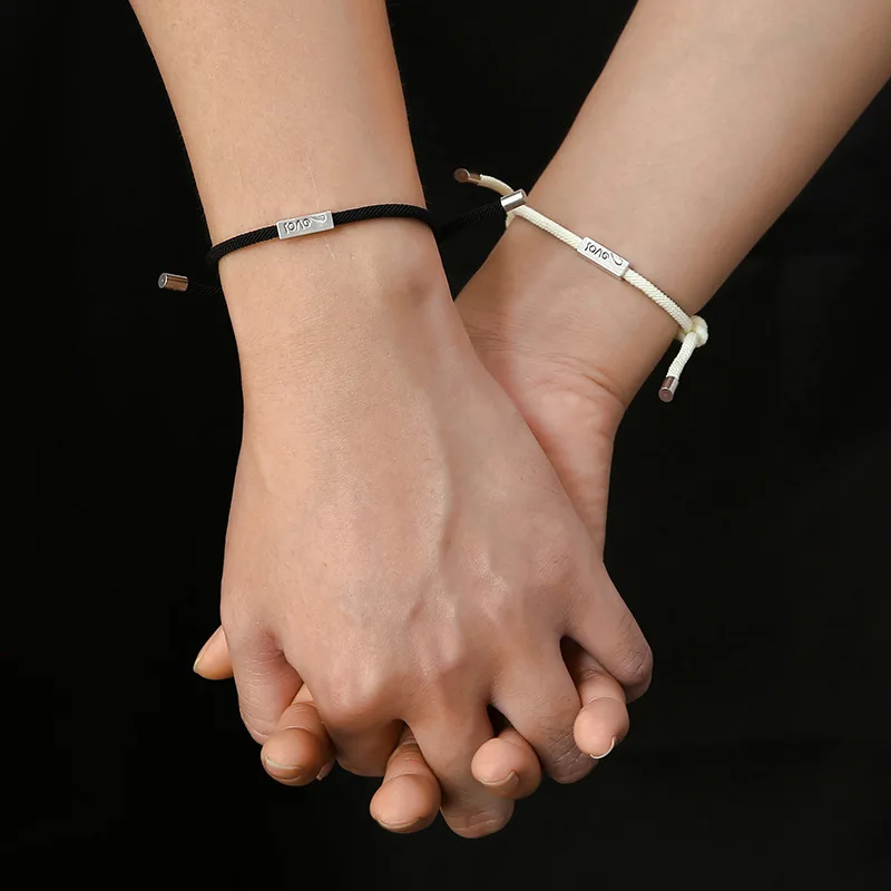 Fashion Minimal Lovely Bells Couple pendants Bracelet Black White Rope Adjustable String Lucky Bracelets for Women Boho Jewelry
Fashion Minimal Lovely Bells Couple pendants Bracelet Black White Rope Adjustable String Lucky Bracelets for Women Boho Jewelry