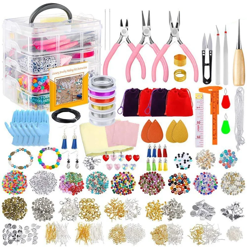 2035Pcs Jewelry Making Supplies Kit Earrings and Repair Tools Include Jewelry Charms,Beads,Beading Wire for Necklace DIY
2035Pcs Jewelry Making Supplies Kit Earrings and Repair Tools Include Jewelry Charms,Beads,Beading Wire for Necklace DIY