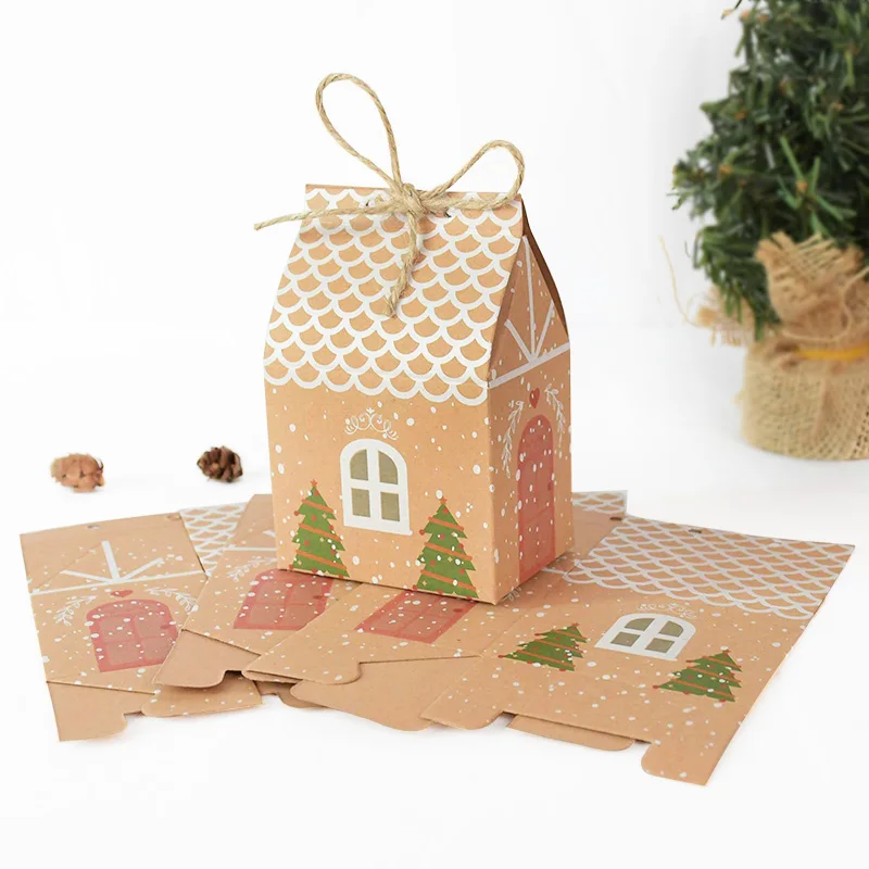 10pcs House Shape Christmas Candy Gift Boxes With Ropes Xmas Tree Hanging Cookie Candy Packaging Merry Christmas Guests Boxes
10pcs House Shape Christmas Candy Gift Boxes With Ropes Xmas Tree Hanging Cookie Candy Packaging Merry Christmas Guests Boxes