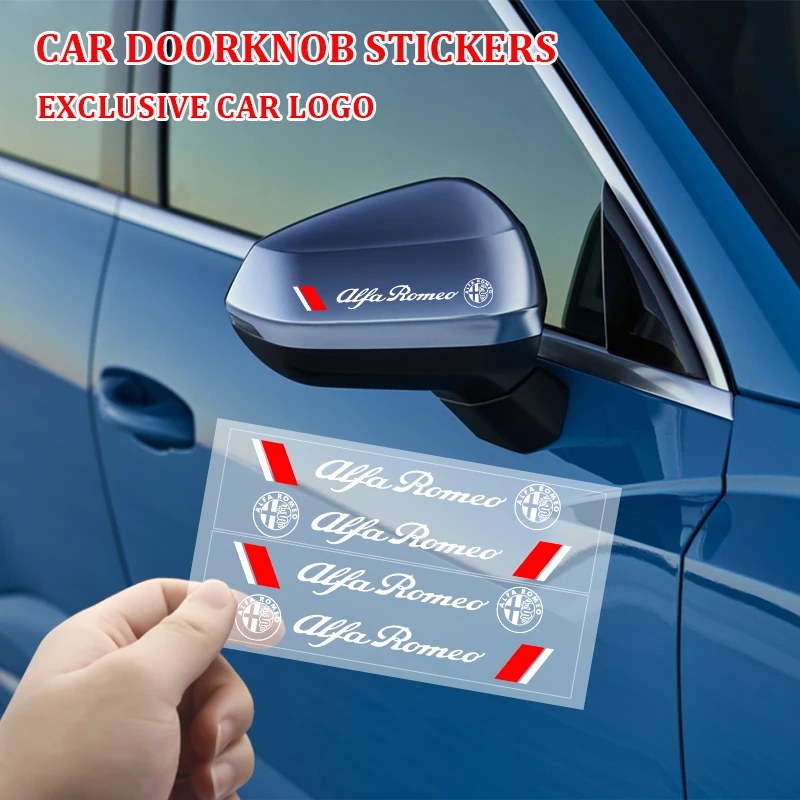 4PCS Car Stickers Door Handle Body Sticker Waterproof Tire Rear View Mirror Decals For Alfa Romeo Giulia Giulietta GTA Spider GT
4PCS Car Stickers Door Handle Body Sticker Waterproof Tire Rear View Mirror Decals For Alfa Romeo Giulia Giulietta GTA Spider GT