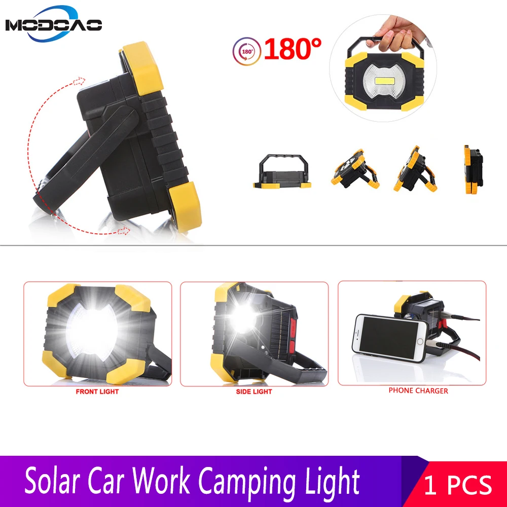 Car Work Light LED Lamp Workshop Tool Portable Solar Energy Lights Tent Lantern USB Rechargeable Hunting Camping Emergency Light
Car Work Light LED Lamp Workshop Tool Portable Solar Energy Lights Tent Lantern USB Rechargeable Hunting Camping Emergency Light