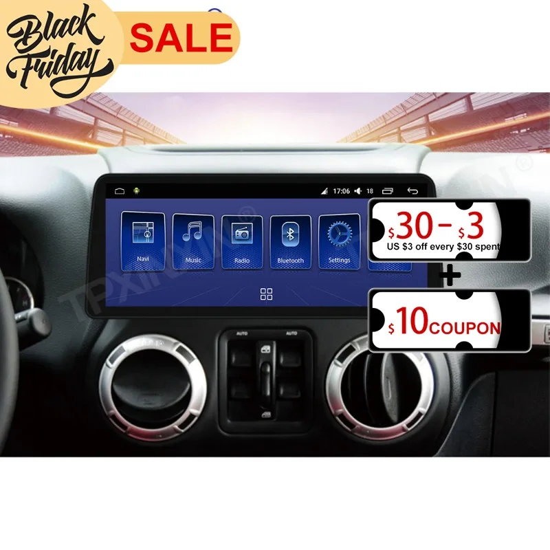 Android 10 6G+128G for Jeep Wrangler 2011 2017 Carplay GPS Navigationssystem IPS Bildschirm Multimedia Video Stereo Player Radio
Android 10 6G+128G for Jeep Wrangler 2011 2017 Carplay GPS Navigationssystem IPS Bildschirm Multimedia Video Stereo Player Radio