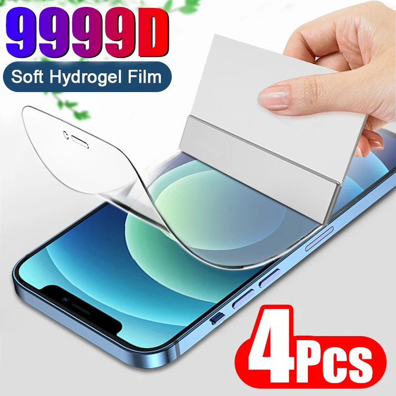 4PCS Full Coverage Hydrogel Film Screen Protector For iPhone 11 12 13 Pro Mini Screen Protector For iPhone X XS MAX XR 7 8 Plus
4PCS Full Coverage Hydrogel Film Screen Protector For iPhone 11 12 13 Pro Mini Screen Protector For iPhone X XS MAX XR 7 8 Plus