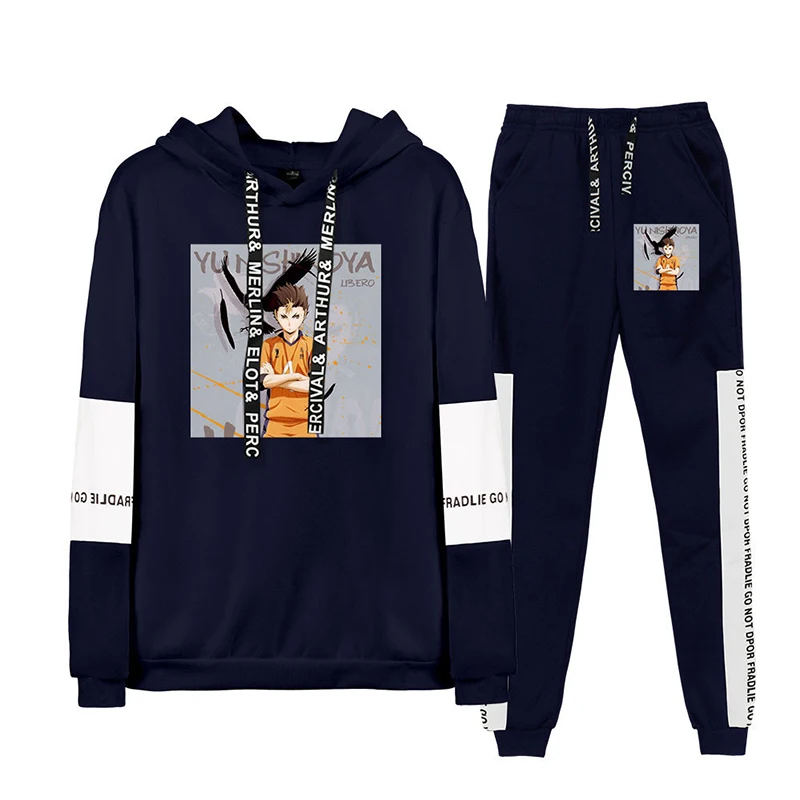 Volleyball youth animation peripheral personality versatile winter patchwork bodysuit Leggings tracksuit men off white