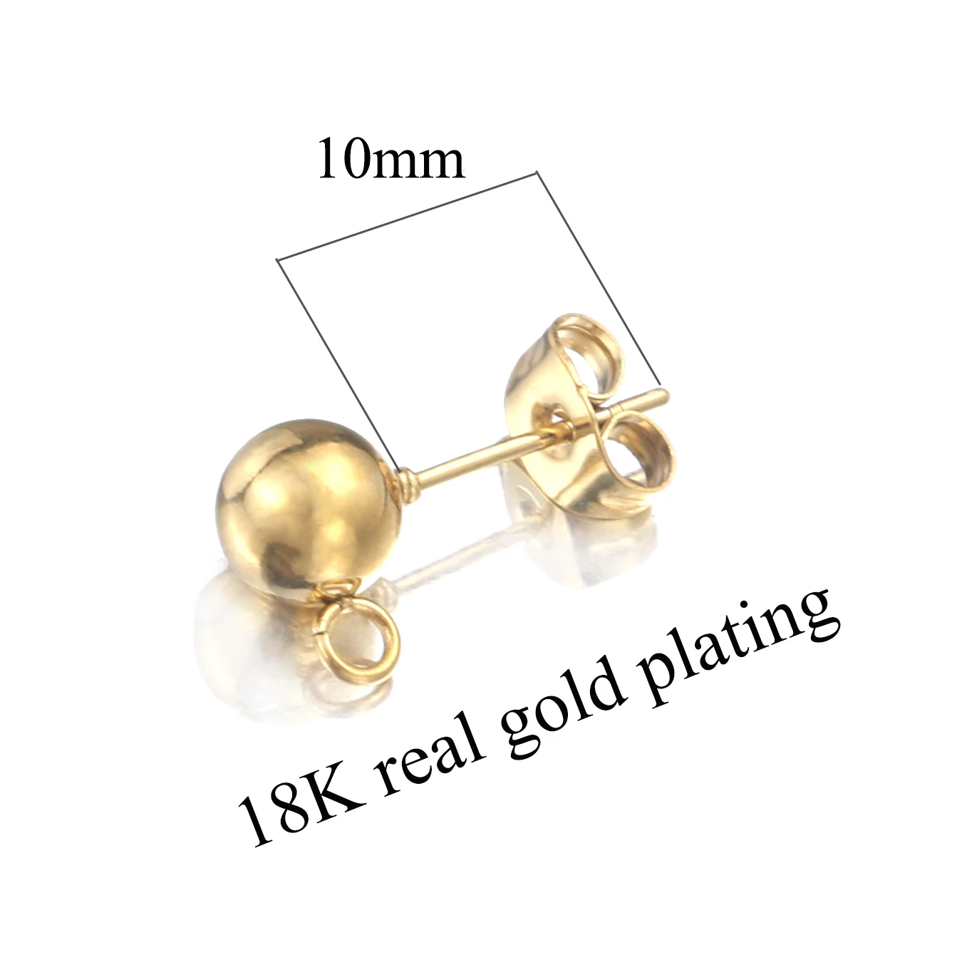 20pcs Stainless Steel Hypoallergenic 3 4 5 6 8mm Round Ball Earring Post Stud with Loop Fit DIY Earring Jewelry Making Supplies
20pcs Stainless Steel Hypoallergenic 3 4 5 6 8mm Round Ball Earring Post Stud with Loop Fit DIY Earring Jewelry Making Supplies