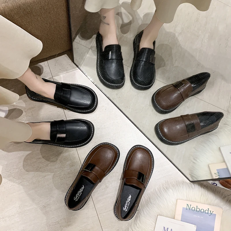 All-Match Round Toe Shoes Woman Flats British Style Oxfords Slip-on Shallow Mouth Dress Summer Preppy Moccasin Leather New Slip
All-Match Round Toe Shoes Woman Flats British Style Oxfords Slip-on Shallow Mouth Dress Summer Preppy Moccasin Leather New Slip