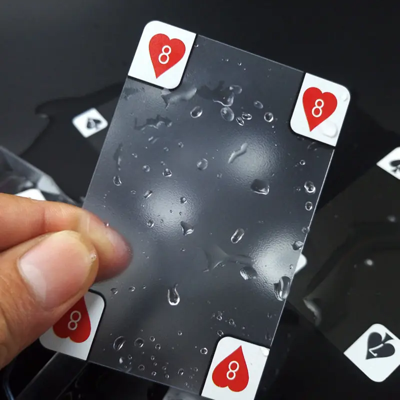 Творческий прозрачный Пластик водонепроницаемые карты для покера Новинка