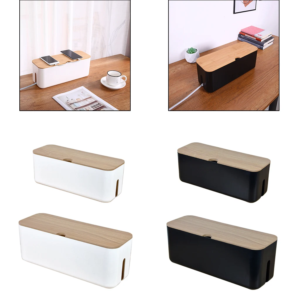 Cable Management Box Cord Organizer Box ABS and Wood Power Stripe Wire Hider for Home Office Kitchen 
Cable Management Box Cord Organizer Box ABS and Wood Power Stripe Wire Hider for Home Office Kitchen
