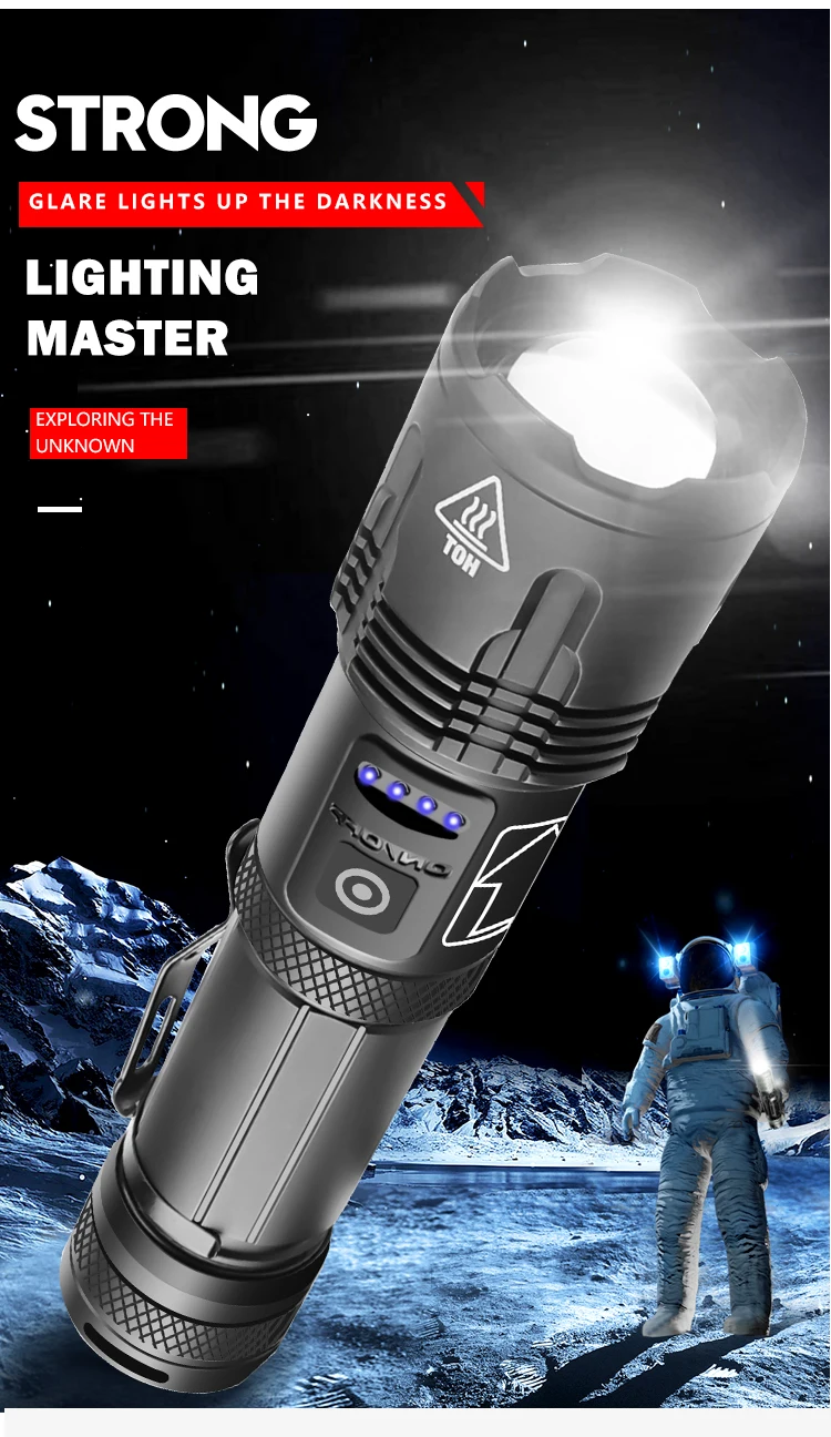 Pocketman 30000LM XHP99 LED Flashlight 5 Modes Telescopic Zoom Torch Waterproof XHP70 Use 18650 26650 With Pen Holder Tail Rope
Pocketman 30000LM XHP99 LED Flashlight 5 Modes Telescopic Zoom Torch Waterproof XHP70 Use 18650 26650 With Pen Holder Tail Rope
